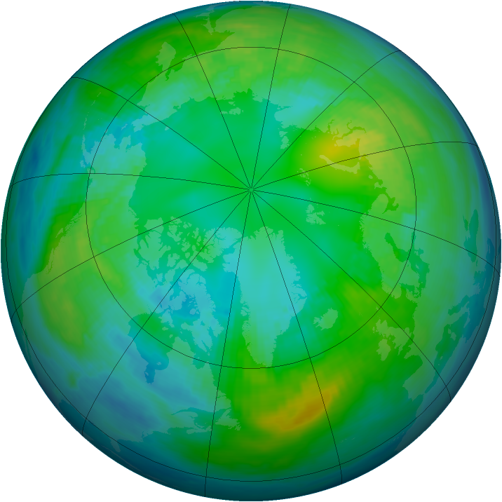 Arctic ozone map for 27 October 1984